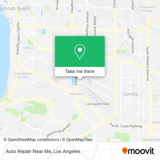 Auto Repair Near Me map