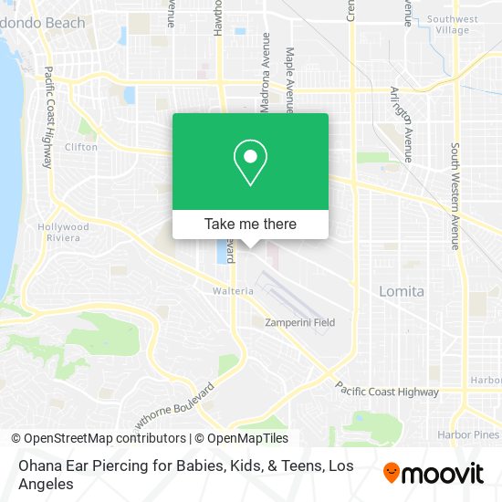 Ohana Ear Piercing for Babies, Kids, & Teens map