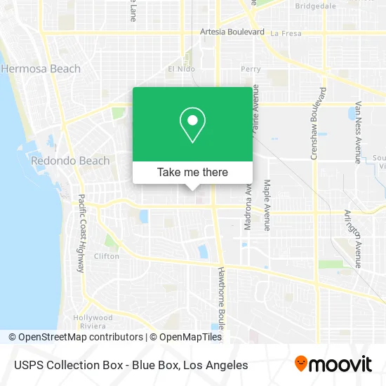 USPS Collection Box - Blue Box map