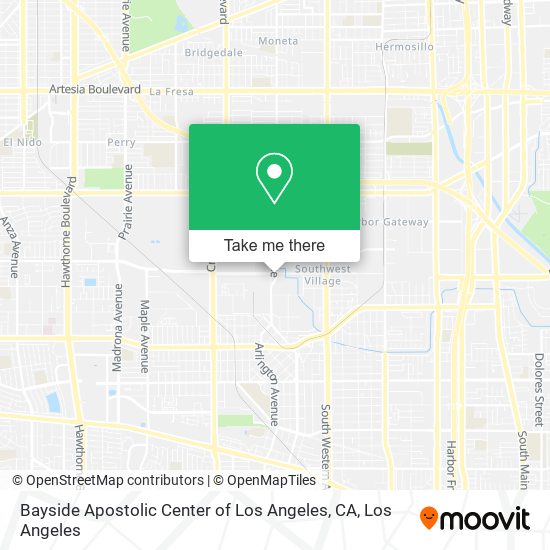 Mapa de Bayside Apostolic Center of Los Angeles, CA