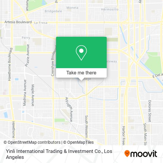 Yinli International Trading & Investment Co. map