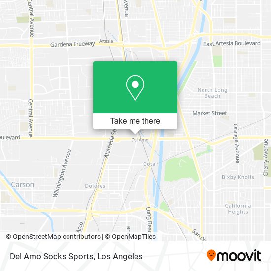 Del Amo Socks Sports map