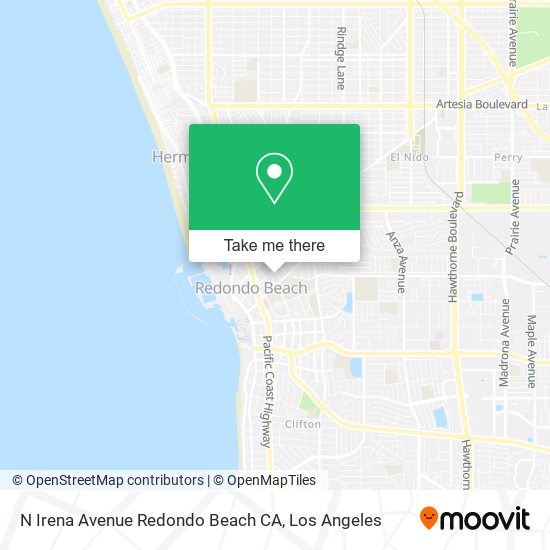 N Irena Avenue Redondo Beach CA map