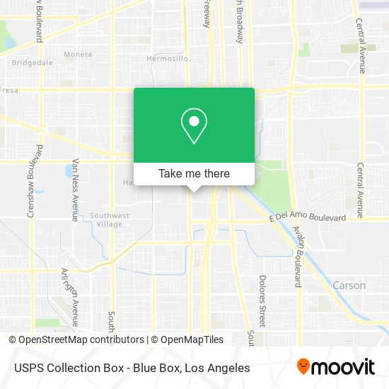 USPS Collection Box - Blue Box map