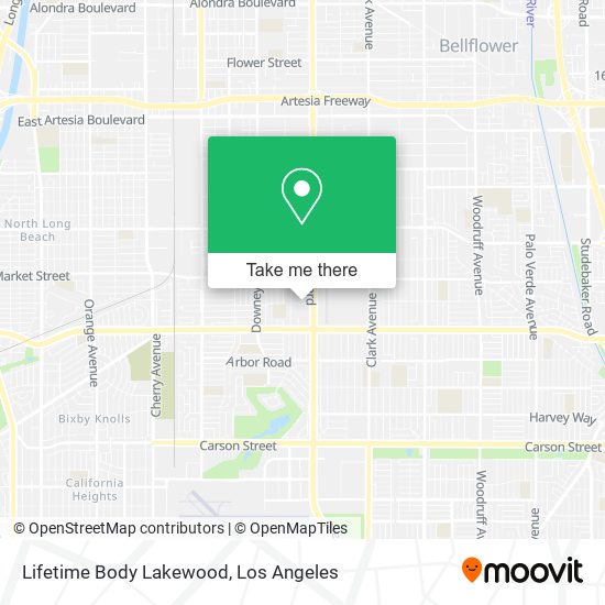 Lifetime Body Lakewood map