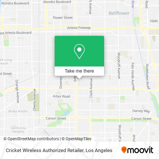 Mapa de Cricket Wireless Authorized Retailer