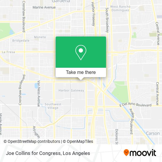 Joe Collins for Congress map