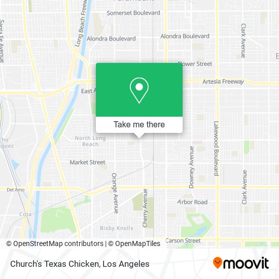 Church's Texas Chicken map