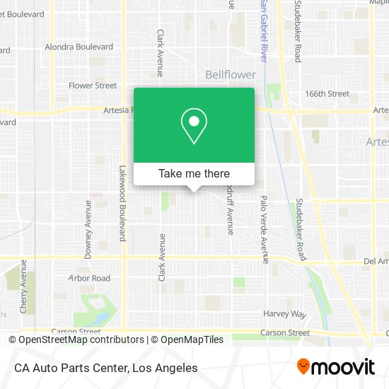 CA Auto Parts Center map