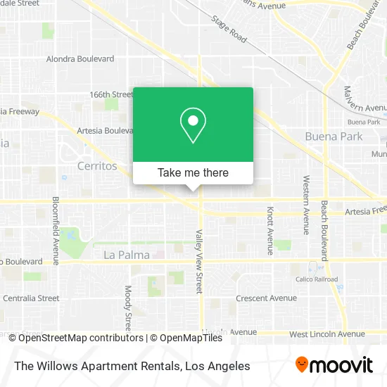 The Willows Apartment Rentals map