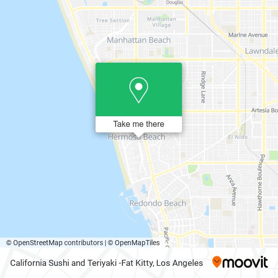 Mapa de California Sushi and Teriyaki -Fat Kitty