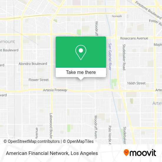 American Financial Network map