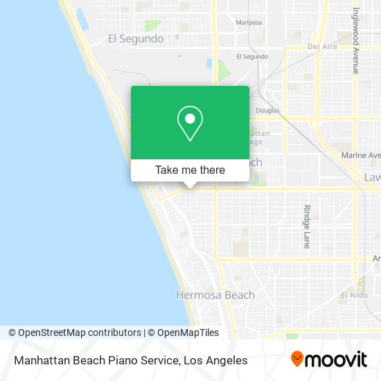 Manhattan Beach Piano Service map
