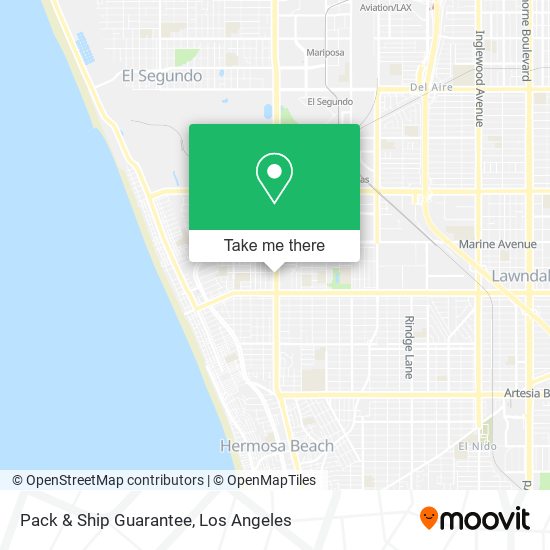 Mapa de Pack & Ship Guarantee