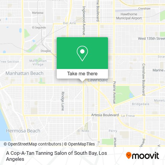 A Cop-A-Tan Tanning Salon of South Bay map