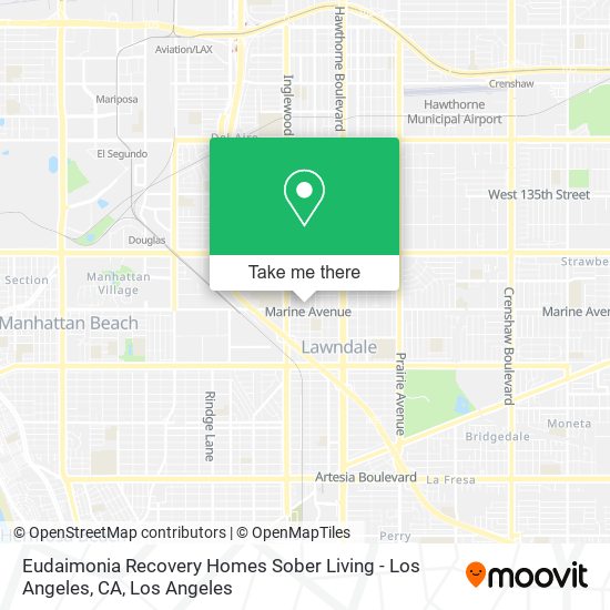 Mapa de Eudaimonia Recovery Homes Sober Living - Los Angeles, CA