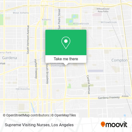 Supreme Visiting Nurses map