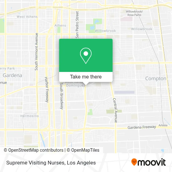 Supreme Visiting Nurses map