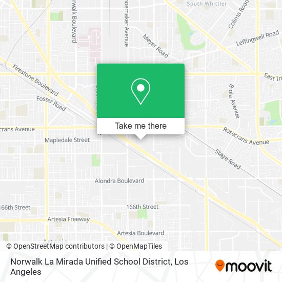 Mapa de Norwalk La Mirada Unified School District