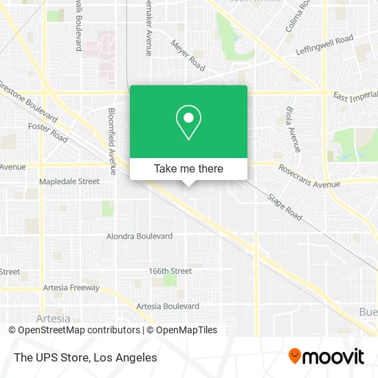 The UPS Store map