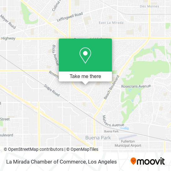 La Mirada Chamber of Commerce map