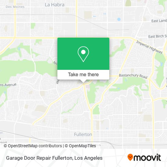 Mapa de Garage Door Repair Fullerton