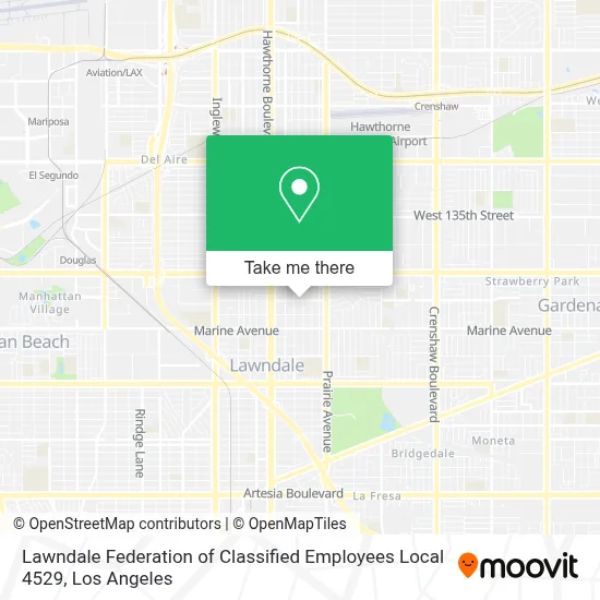 Lawndale Federation of Classified Employees Local 4529 map