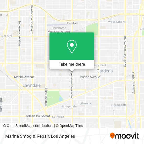 Marina Smog & Repair map