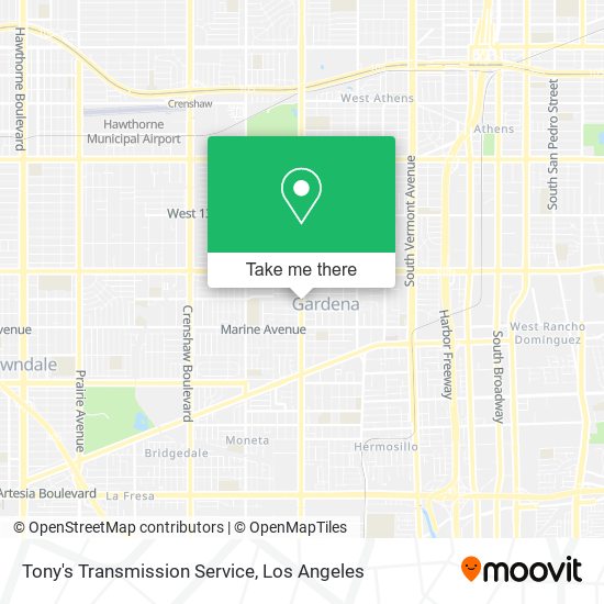 Mapa de Tony's Transmission Service