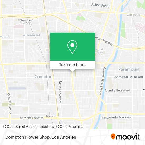 Mapa de Compton Flower Shop