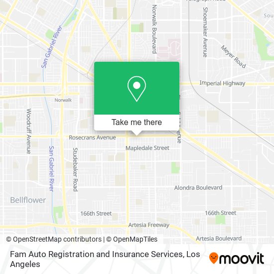 Fam Auto Registration and Insurance Services map