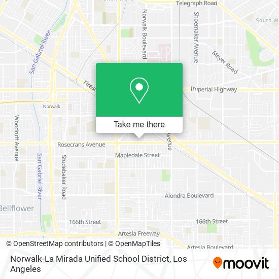 Norwalk-La Mirada Unified School District map