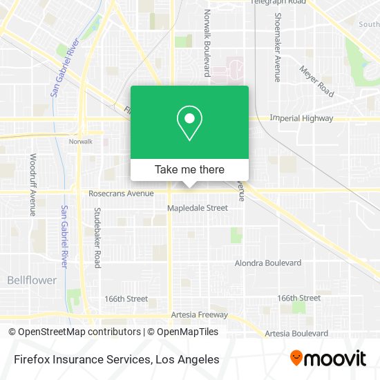 Firefox Insurance Services map