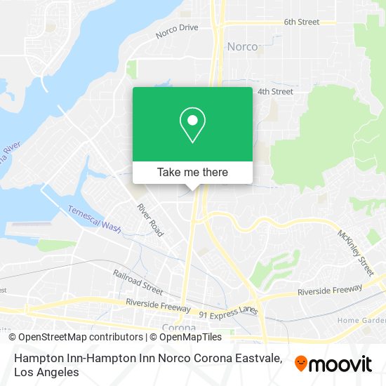 Mapa de Hampton Inn-Hampton Inn Norco Corona Eastvale