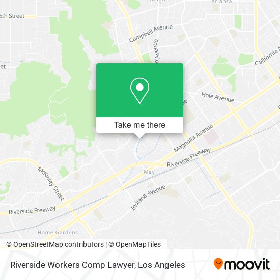 Mapa de Riverside Workers Comp Lawyer