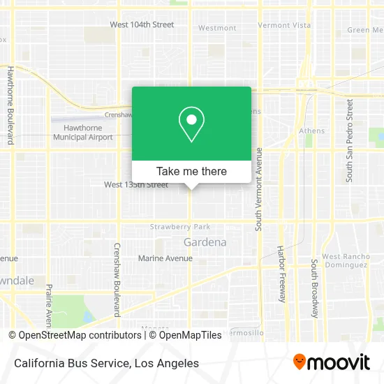 California Bus Service map