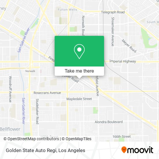 Mapa de Golden State Auto Regi