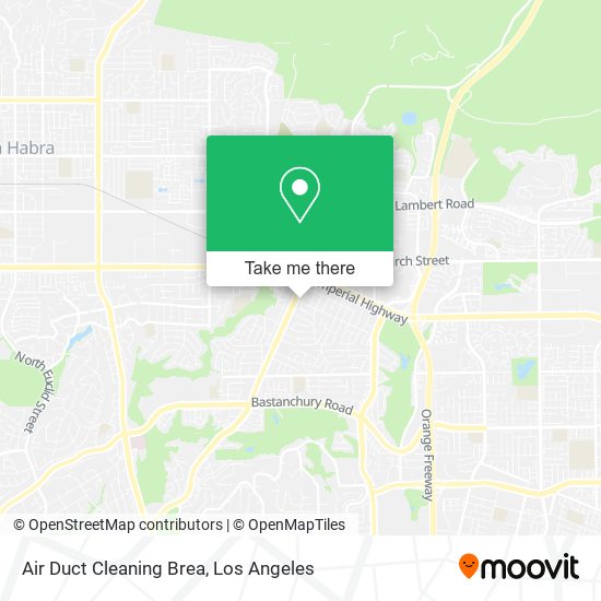 Air Duct Cleaning Brea map