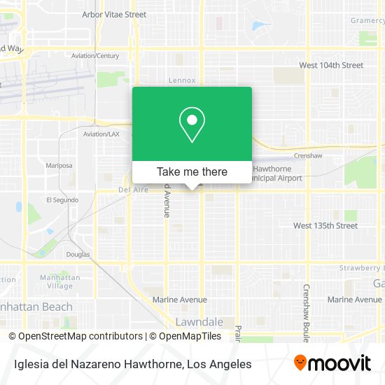 Mapa de Iglesia del Nazareno Hawthorne