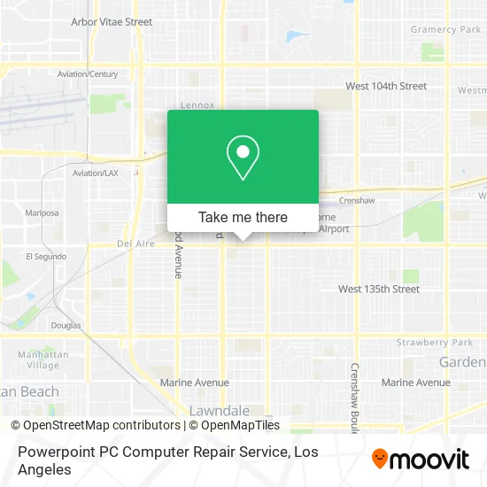 Powerpoint PC Computer Repair Service map
