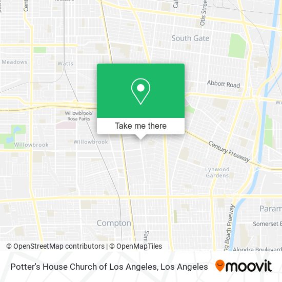 Mapa de Potter's House Church of Los Angeles