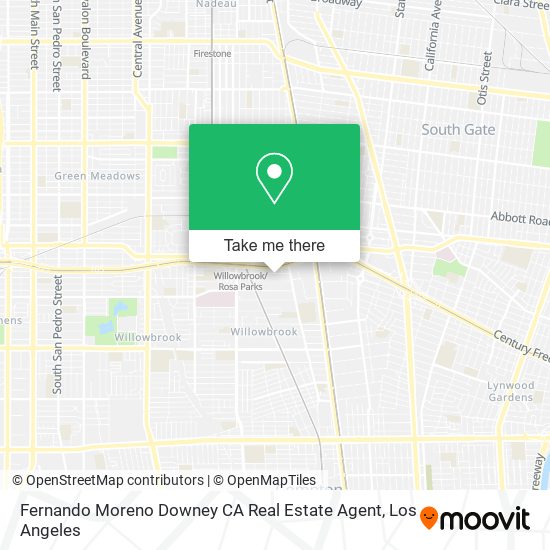 Mapa de Fernando Moreno Downey CA Real Estate Agent