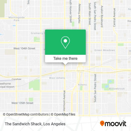 The Sandwich Shack map