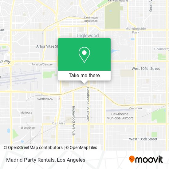 Madrid Party Rentals map