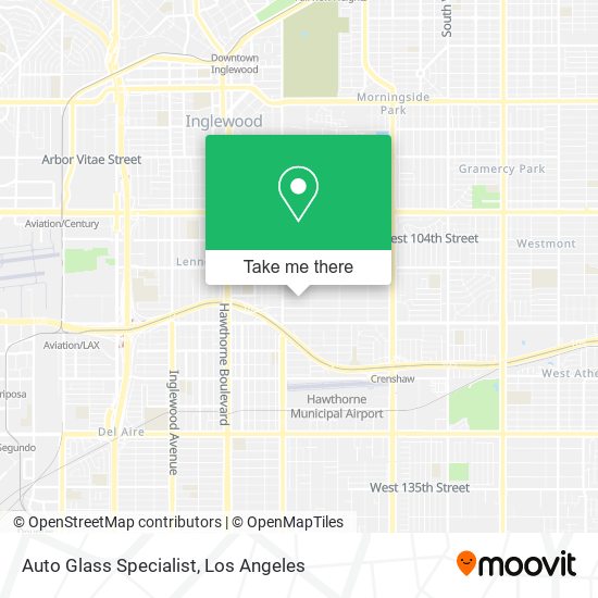 Auto Glass Specialist map