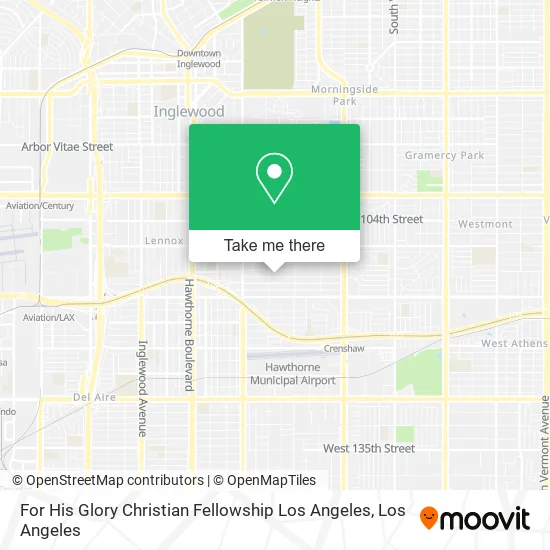 Mapa de For His Glory Christian Fellowship Los Angeles