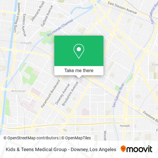 Mapa de Kids & Teens Medical Group - Downey