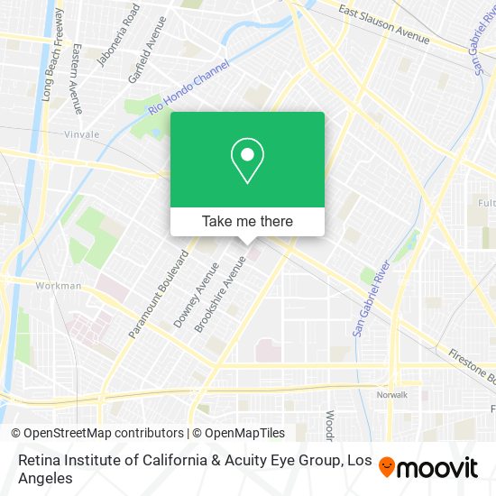 Retina Institute of California & Acuity Eye Group map