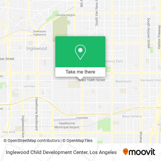 Inglewood Child Development Center map