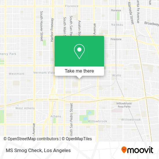 MS Smog Check map